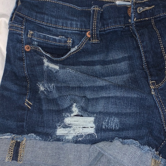 Juniors Mudd Stretch Distressed Jean Shorts - Picture 3 of 9